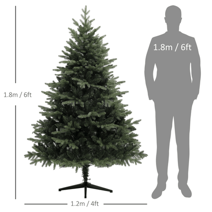 HOMCOM 5ft Artificial Spruce Christmas Tree with 1121 Branch Tips - Green - plants - express.com