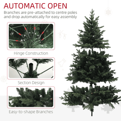 HOMCOM 5ft Artificial Spruce Christmas Tree with 1121 Branch Tips - Green - plants - express.com