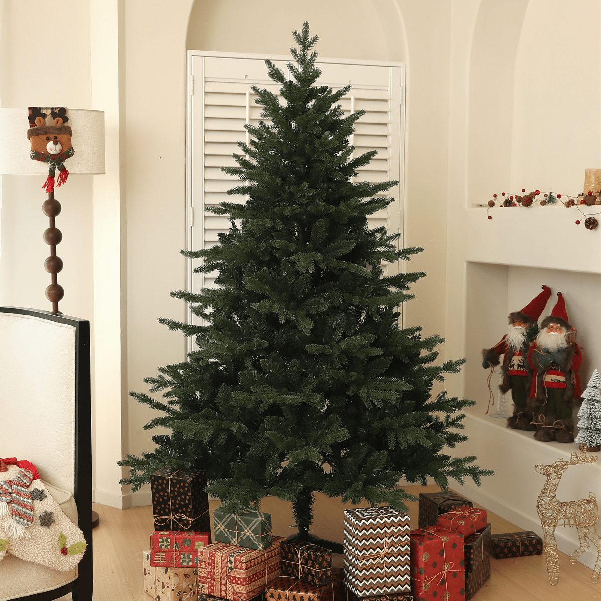 HOMCOM 5ft Artificial Spruce Christmas Tree with 1121 Branch Tips - Green - plants - express.com
