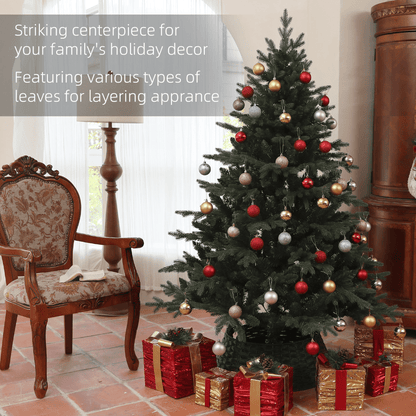 HOMCOM 5ft Artificial Spruce Christmas Tree with 1121 Branch Tips - Green - plants - express.com