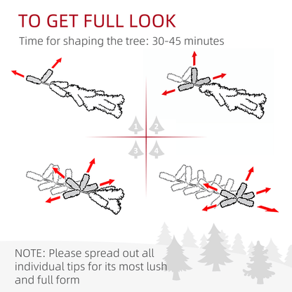 HOMCOM 5ft Prelit Artificial Christmas Tree with LED Lights & Purple Ornaments - plants - express.com