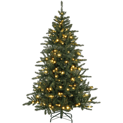 HOMCOM 6ft Artificial Christmas Tree with Warm White LED Lights & Auto - Hinges - plants - express.com