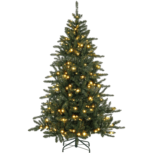 HOMCOM 6ft Artificial Christmas Tree with Warm White LED Lights & Auto - Hinges - plants - express.com