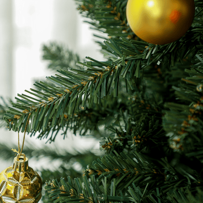 HOMCOM 6ft Artificial Christmas Tree with Warm White LED Lights & Auto - Hinges - plants - express.com