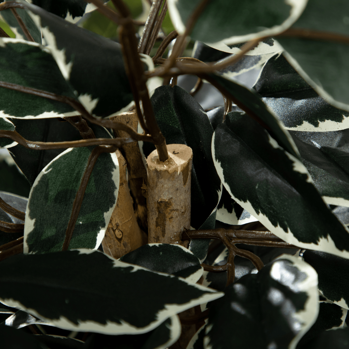 HOMCOM Artificial Ficus Tree with Lifelike Leaves and Natural Trunks Green - plants - express.com