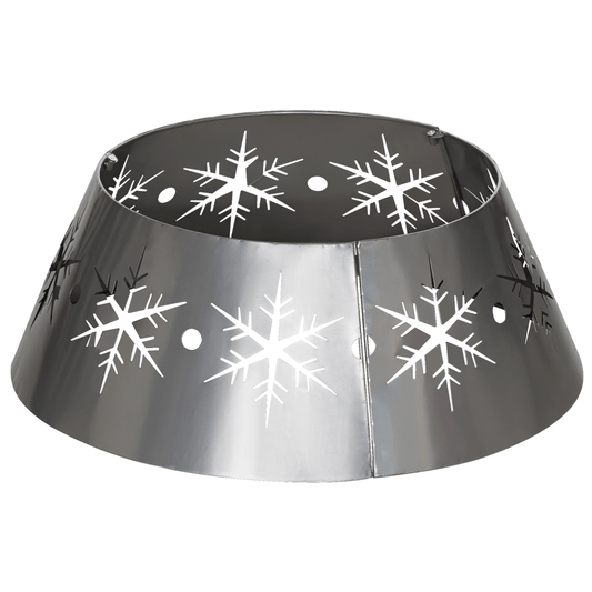 HOMCOM Christmas Tree Base Cover with Hollow Snowflake Patterns Xmas Decoration - plants - express.com