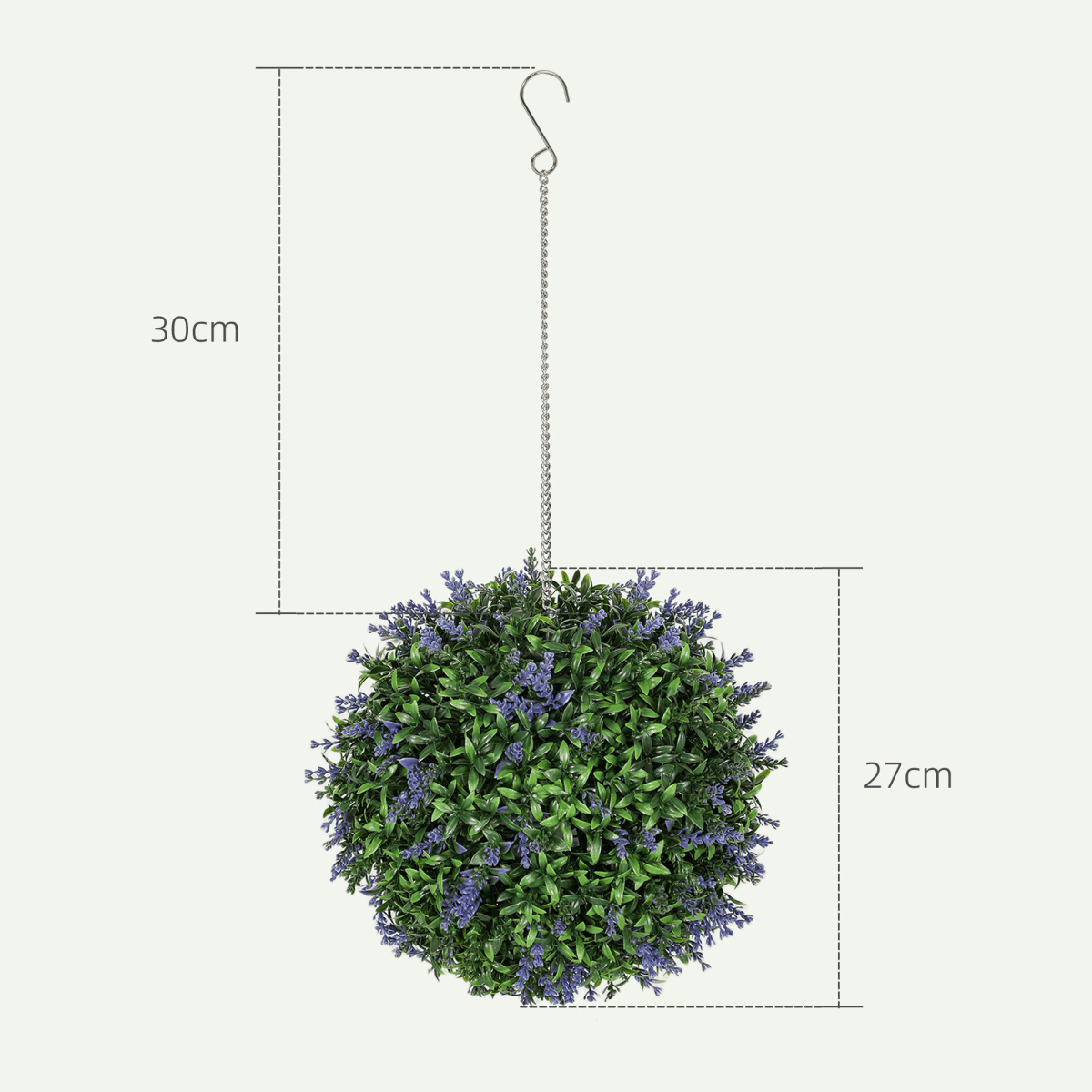 HOMCOM Faux Topiary Balls Set: Vibrant Lavender Decor for Any Space - plants - express.com