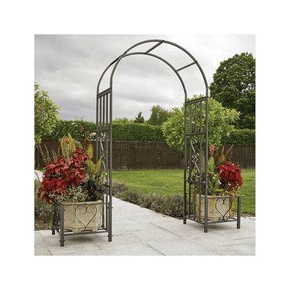Huntingdon Ornamental Arch with Planters - plants - express.com