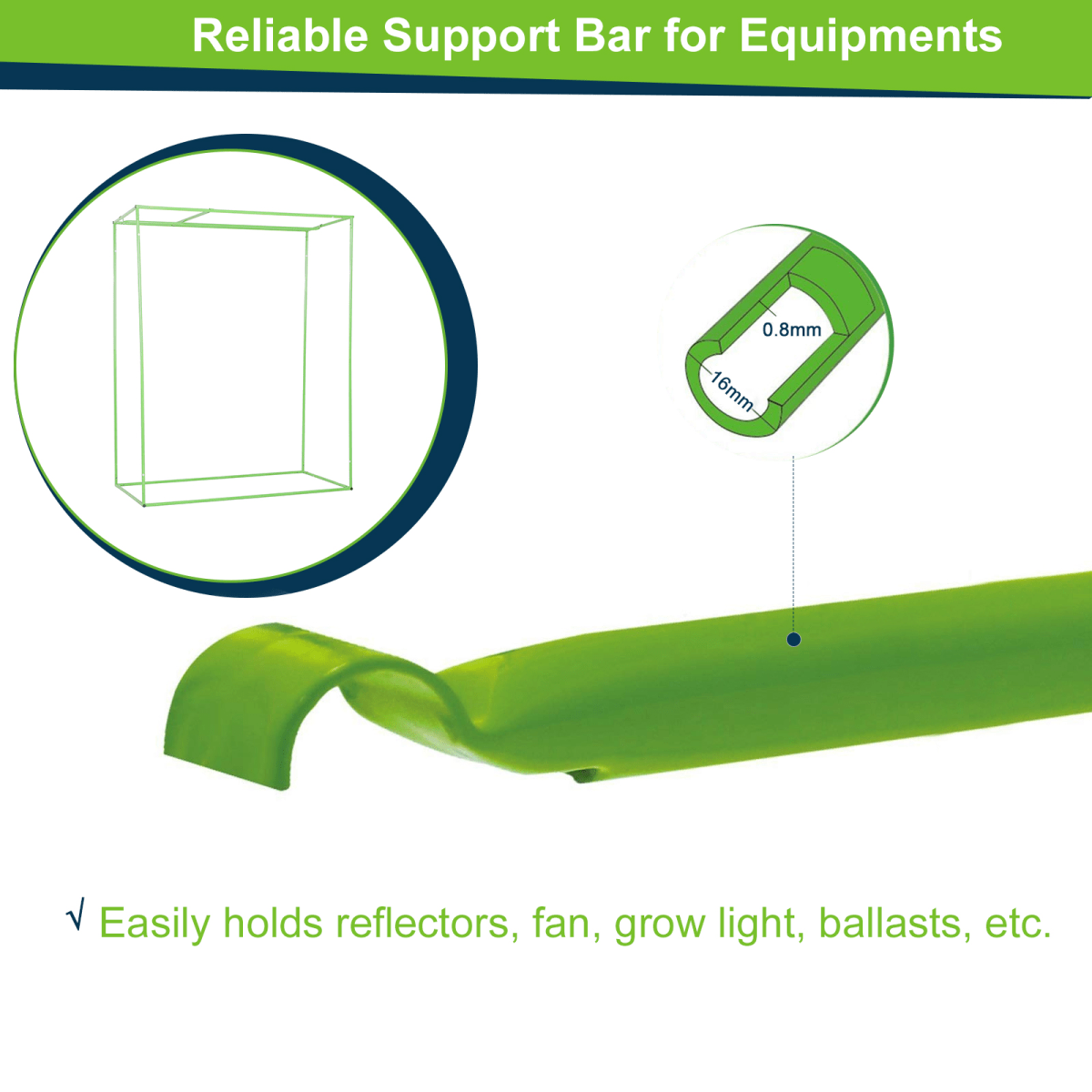 Hydroponic Plant Grow Tent Reflective Mylar Green Room 120L x60W x150Hcm Silver - plants - express.com