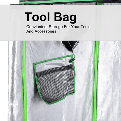 Hydroponic Plant Grow Tent Reflective Mylar Green Room 120L x60W x150Hcm Silver - plants - express.com