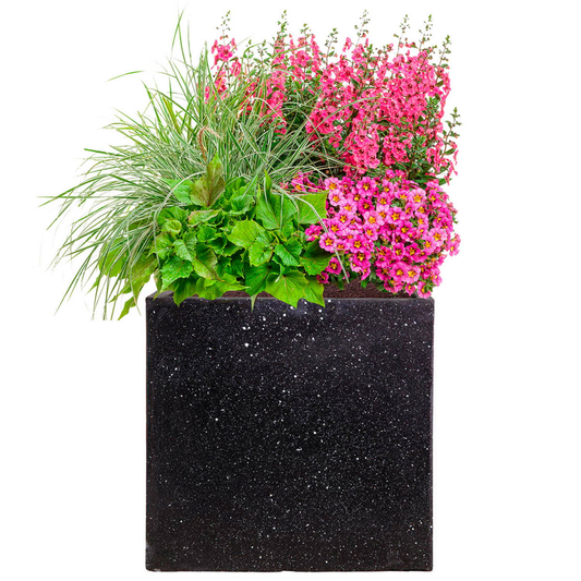 IDEALIST Lite Contemporary Flower Box Square Garden Planter, Light Concrete Outdoor Large Plant Pot H30 L30 W30 cm, 28L - plants - express.com