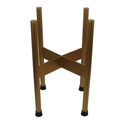 Iridescent Gold Metal Planter Stand with Unique Rainbow Planter - 38.5cm - plants - express.com