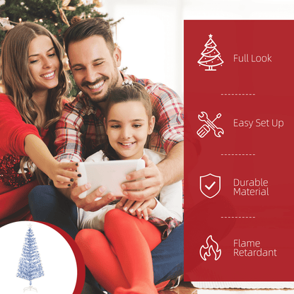 LED Illuminated Artificial Christmas Tree with Life - like Branches by HOMCOM - plants - express.com