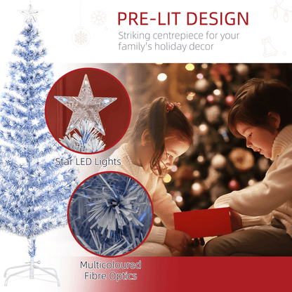 LED Illuminated Artificial Christmas Tree with Life - like Branches by HOMCOM - plants - express.com