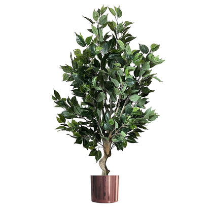 Lifelike 100cm Ficus Twist Tree in Copper Planter - Premium Artificial - plants - express.com
