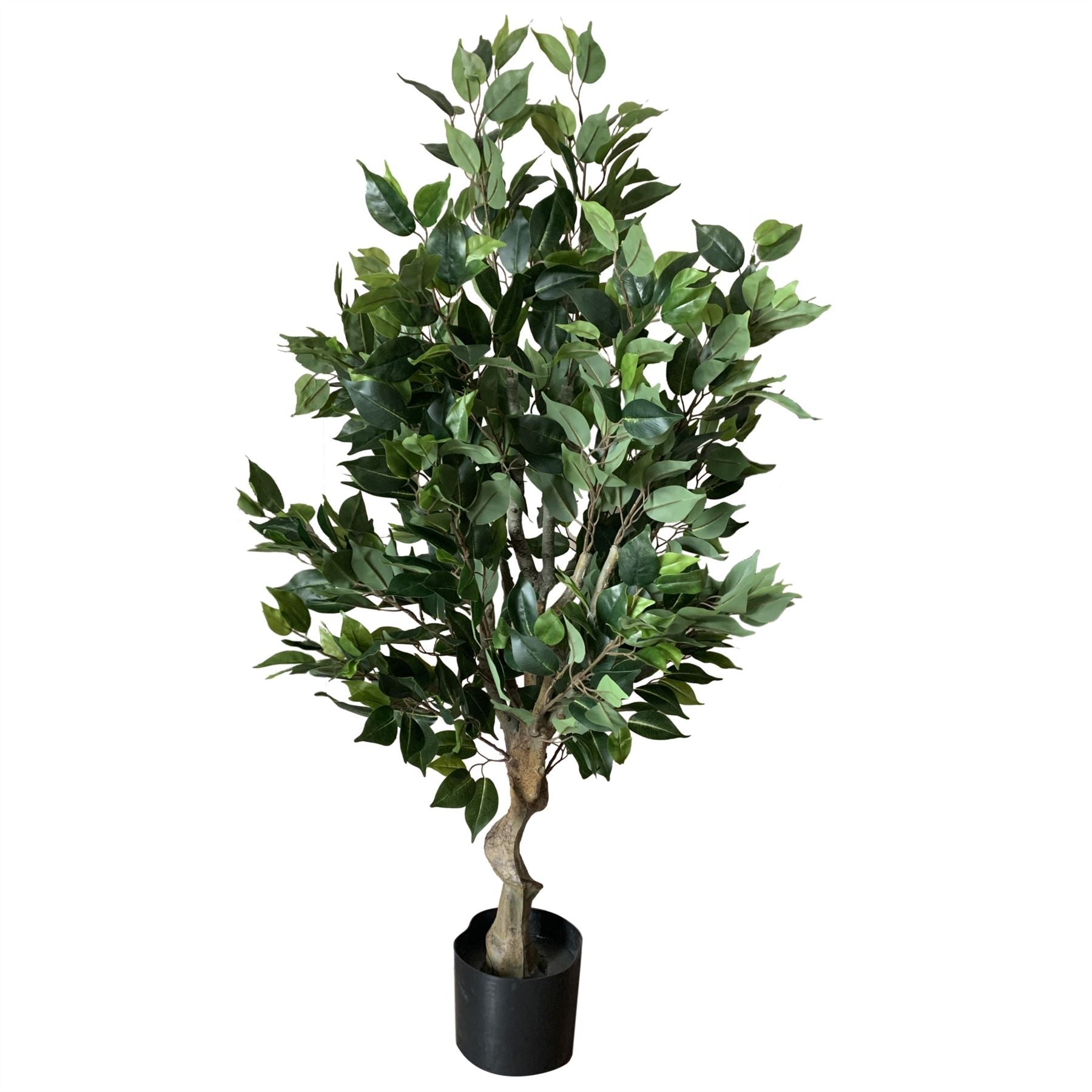 Lifelike 100cm Ficus Twist Tree in Copper Planter - Premium Artificial - plants - express.com