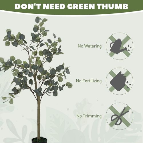 Lifelike HOMCOM 2 Pack Eucalyptus Trees – Effortless Greenery for Your Home - plants - express.com
