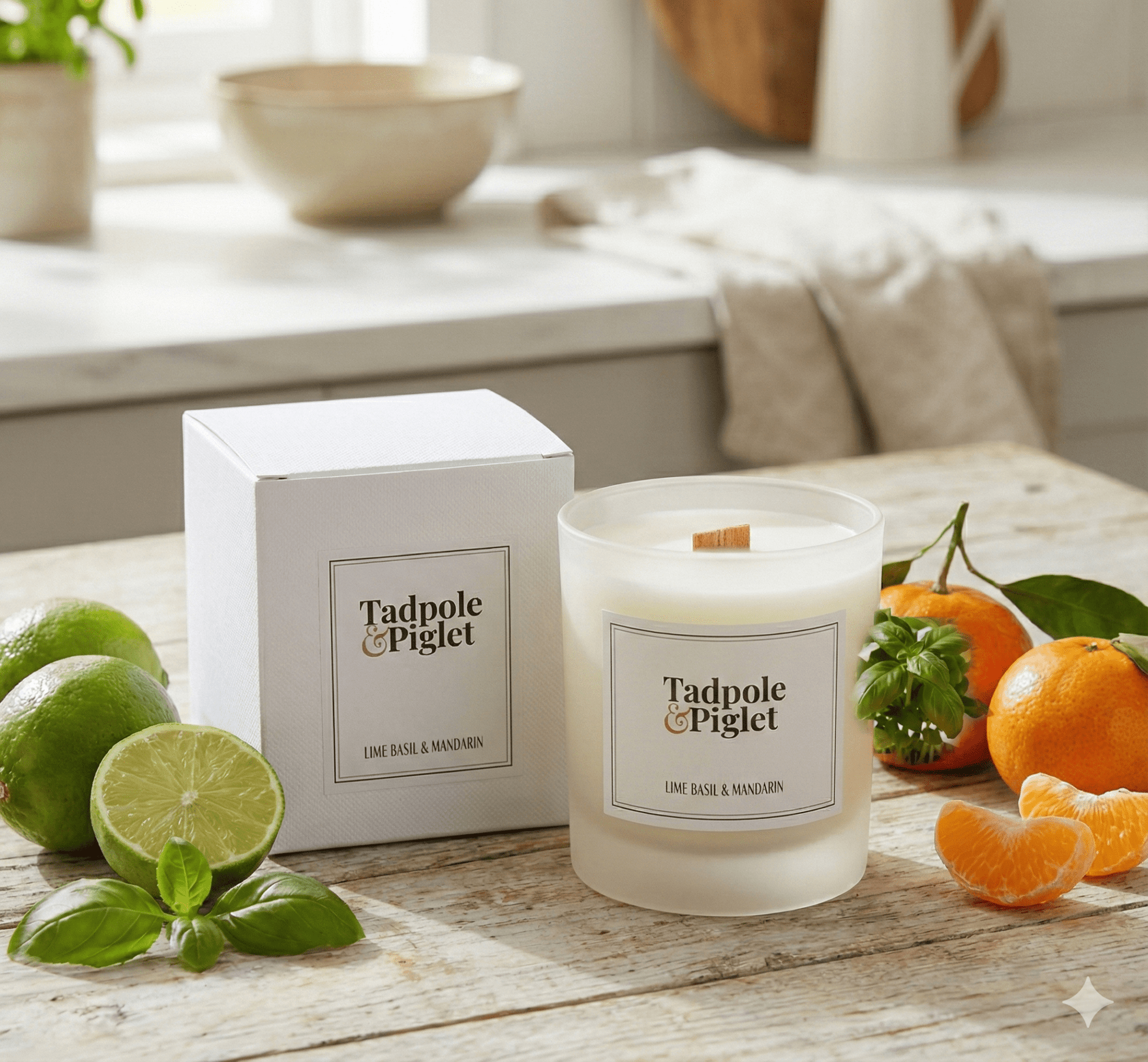 Lime, Basil & Mandarin Scented Candle - plants - express.com