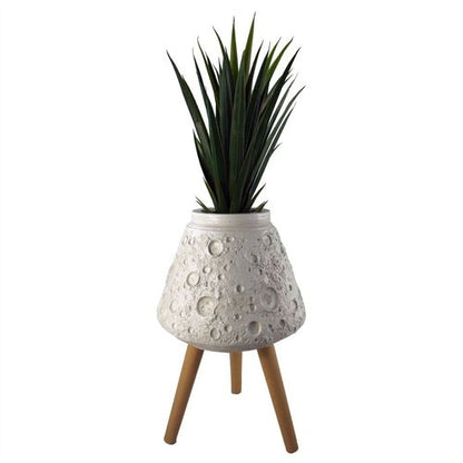 Lunar White 62cm Large Planter - Rustic Fibreglass for Indoor & Outdoor Display - plants - express.com