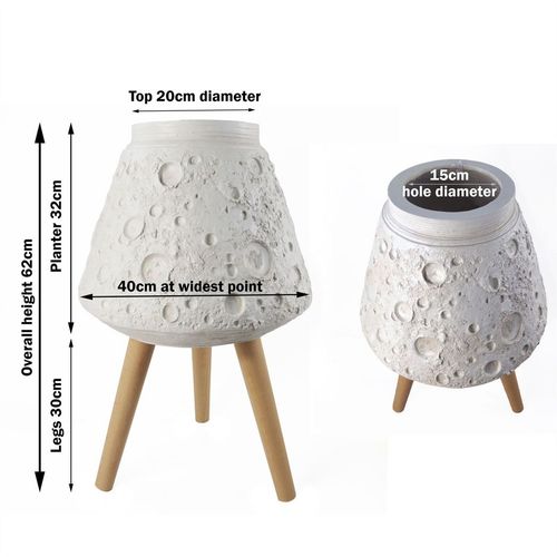 Lunar White 62cm Large Planter - Rustic Fibreglass for Indoor & Outdoor Display - plants - express.com