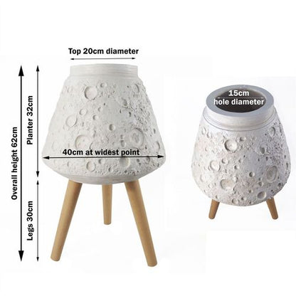 Lunar White 62cm Large Planter - Rustic Fibreglass for Indoor & Outdoor Display - plants - express.com