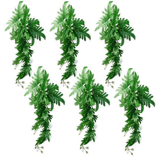 Lush 6 - Pack of 50cm Artificial Trailing Philodendron Plants for Stunning Decor - plants - express.com