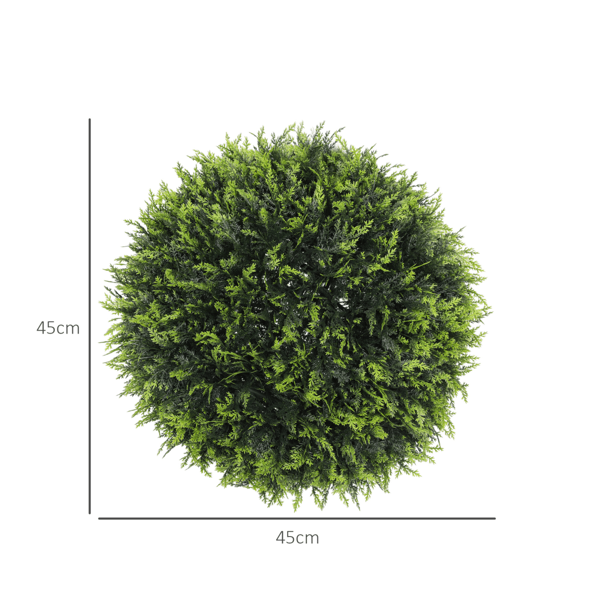Lush Greenery Made Easy: Set of 2 HOMCOM Faux Cedar Topiary Balls - plants - express.com