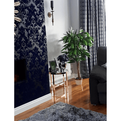 Luxurious 120cm Artificial Mango Tree with Elegant Metal Planter - plants - express.com