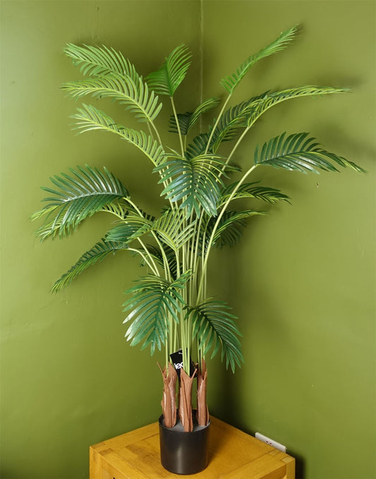 Luxurious 150cm Artificial Areca Palm Tree in Stylish Black Pot - plants - express.com