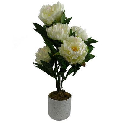 Luxurious 55cm Artificial White Peony Plant – Effortless Elegance for Any Space - plants - express.com