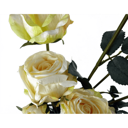 Luxurious 60cm Cream Rose Artificial Spray - 4 Flowers & 3 Buds for Stunning Arrangements - plants - express.com