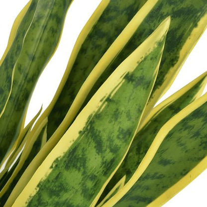 Luxurious 65 cm Faux Sansevieria Plant in Real Wood Pot - Lush Green Elegance - plants - express.com