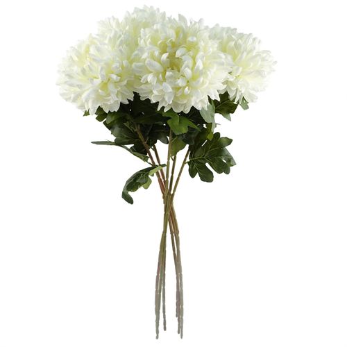 Luxurious 75cm White Silk Reflex Chrysanthemum - Perfect for Stunning Arrangements! - plants - express.com