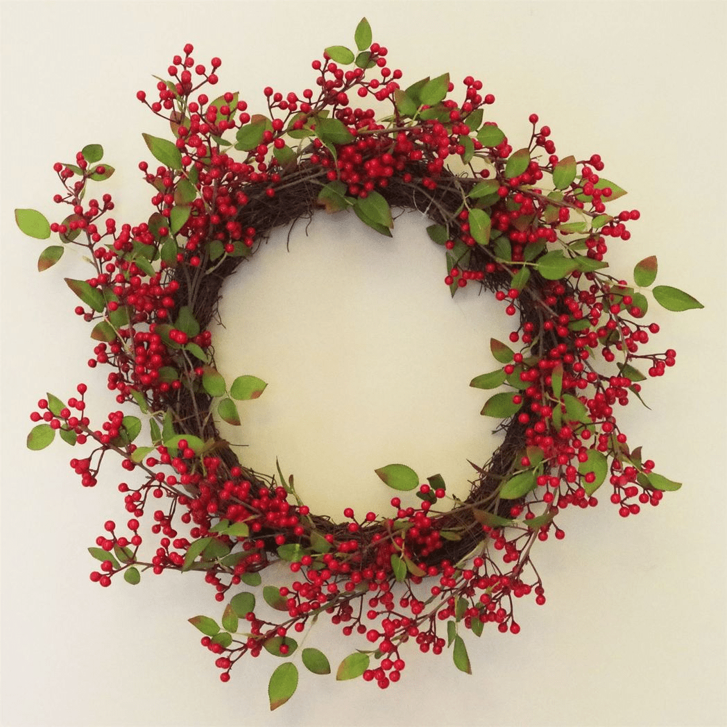 Luxury 24" Red Berry Christmas Wreath - Festive Elegance for Your Door - plants - express.com