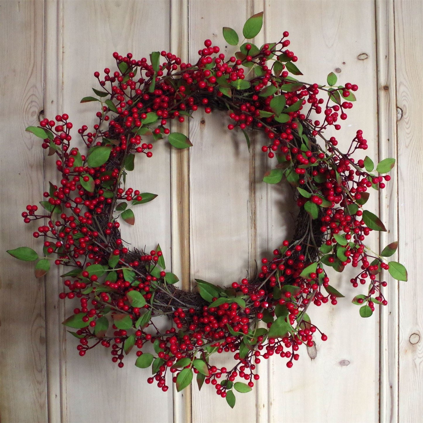 Luxury 24" Red Berry Christmas Wreath - Festive Elegance for Your Door - plants - express.com