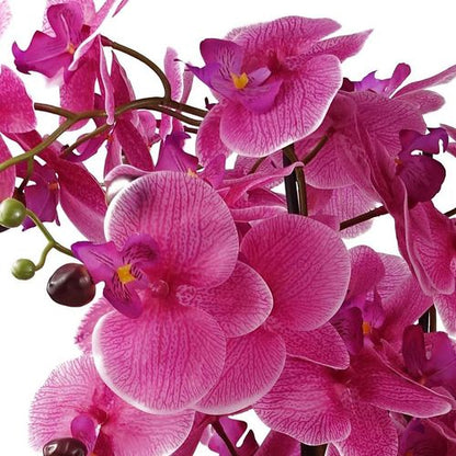 Luxury 60cm Artificial Pink Orchid in Elegant Gold Ceramic Planter - plants - express.com