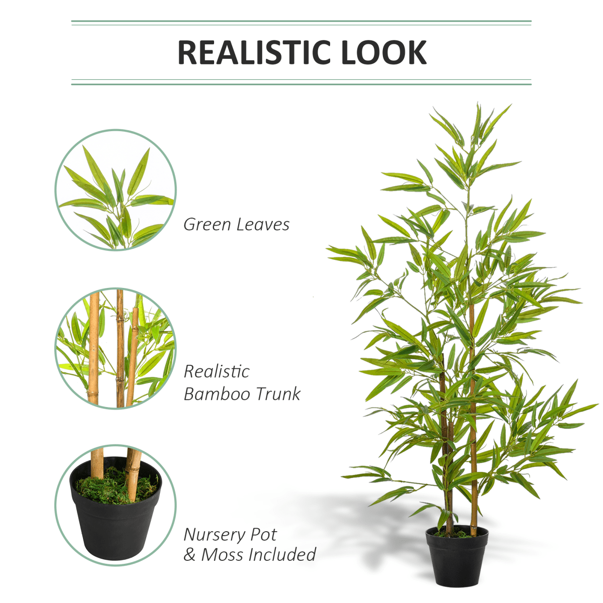 Majestic 120cm Artificial Bamboo Trees - Effortless Green Elegance! - plants - express.com