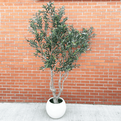 Majestic 250cm XXL Artificial Olive Tree with Elegant Decorative Planter - plants - express.com