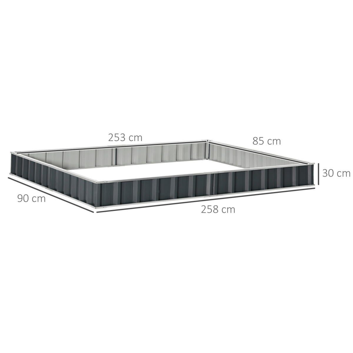 Metal Raised Garden Bed Steel Planter Box A Pairs of Glove 258cmx90cm - plants - express.com