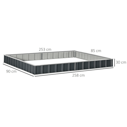 Metal Raised Garden Bed Steel Planter Box A Pairs of Glove 258cmx90cm - plants - express.com