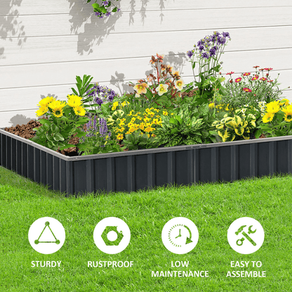 Metal Raised Garden Bed Steel Planter Box A Pairs of Glove 258cmx90cm - plants - express.com