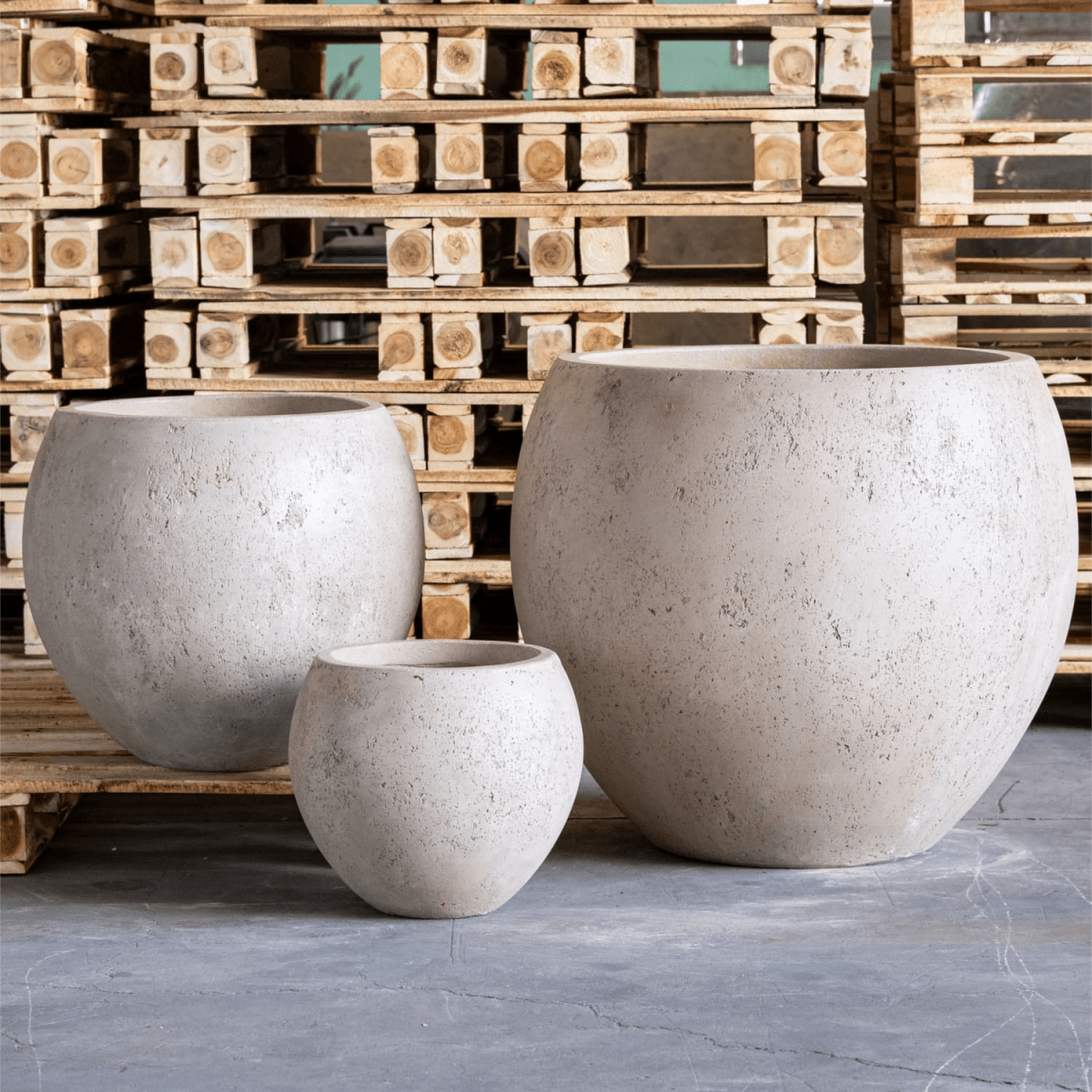 Orbello 70cm Truffle Sphere Planter - Extra Large Concrete Pot for Dramatic Style - plants - express.com