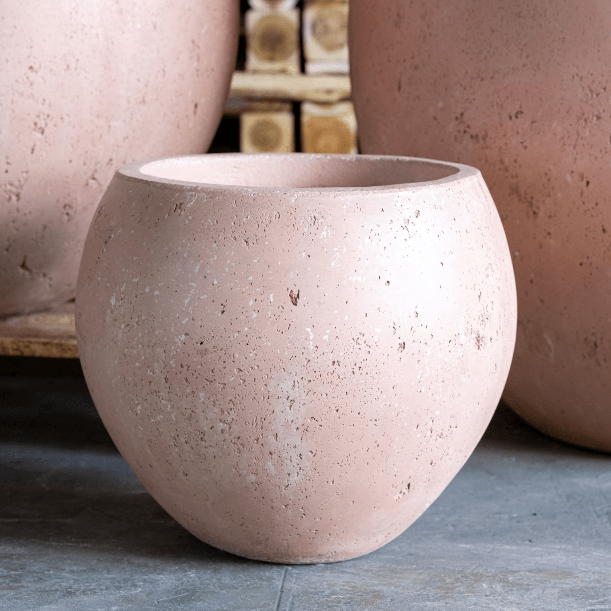 Orbello Blushstone 35cm Sphere Planter - Modern Concrete Elegance for Plants - plants - express.com