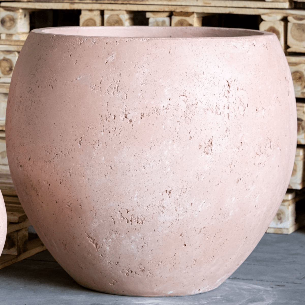 Orbello Blushstone 55cm Extra Large Concrete Sphere Planter – 82L Modern Elegance - plants - express.com