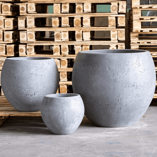 Orbello Onyx Dusk 35cm Concrete Sphere Planter - Timeless Elegance for Any Space - plants - express.com