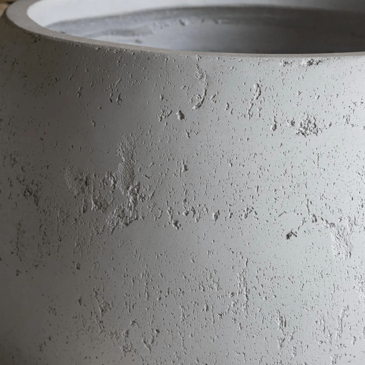 Orbello | White Mist – 55cm Extra Large Concrete Sphere Planter – 82L Round Plant Pot - plants - express.com