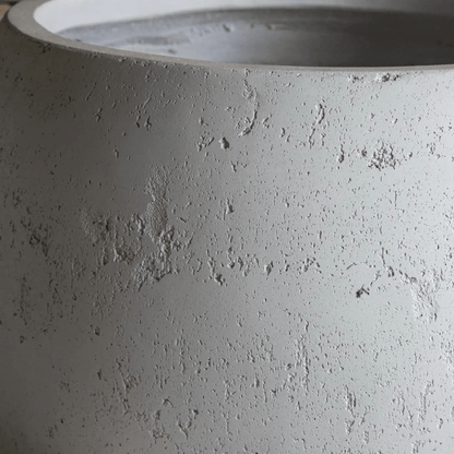 Orbello | White Mist – 55cm Extra Large Concrete Sphere Planter – 82L Round Plant Pot - plants - express.com