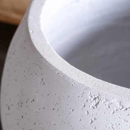 Orbello XXL White Mist Cement Sphere Planter - 110cm Elegance for Bold Landscapes - plants - express.com