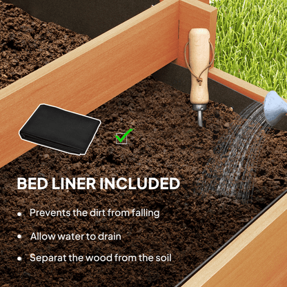 Outdoor Fir Wood Climbing Plant Trellis with Triple Planter Boxes - plants - express.com