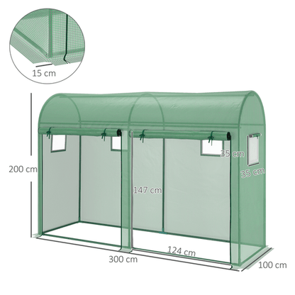 Outsunny 10ft Greenhouse with Double Doors & Windows - Ideal for Year - Round Gardening - plants - express.com